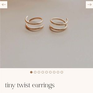 NWOT Hello Adorn tiny twist earrings
